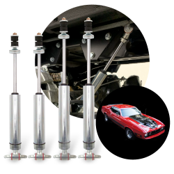 1974-1978 Ford Mustang Front & Rear Performance Nitrogen Race Shocks (4) Bolt-On - Part Number: HEX9BE03D