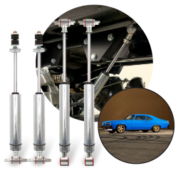 1971-1972 Pontiac Ventura and II - Front and Rear Performance Shocks Kit (4) GM - Part Number: HEX9BE059