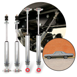 1964-1967 Oldsmobile Cutlass Front- Rear Performance Race Shocks Kit (4) Bolt-On - Part Number: HEX9BE071