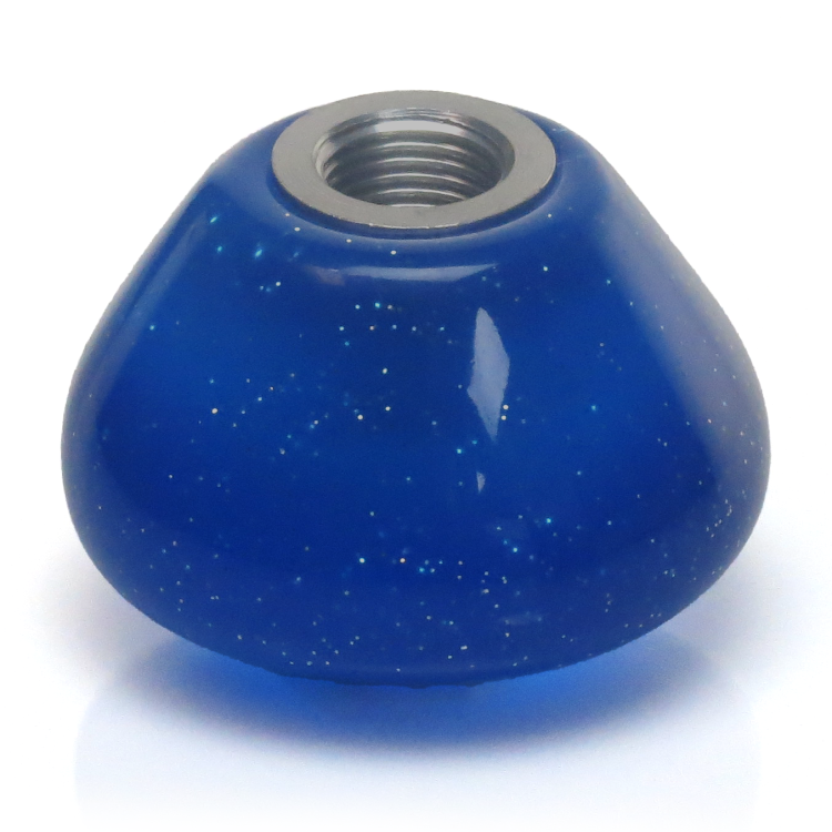 Blue Crescent Moon Blue Retro Metal Flake Shift Knob with M16 x