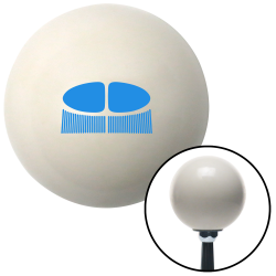 Blue VW Split Bug Ivory Shift Knob w/ M16x1.5 Insert Shifter Auto Manual Brody - Part Number: ASCSNX601