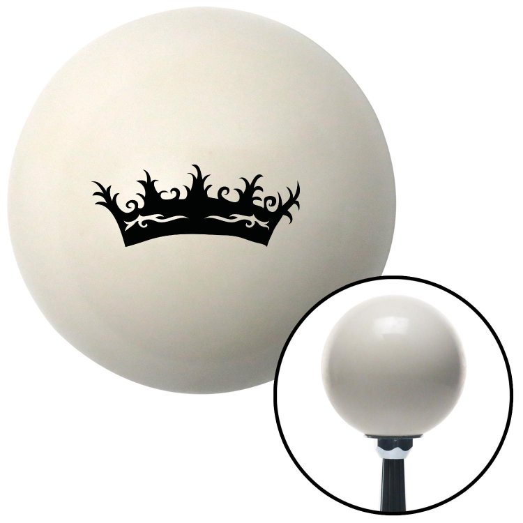 Black Prince Crown American Shifter 30946 Ivory Shift Knob with 16mm x 1.5 Insert