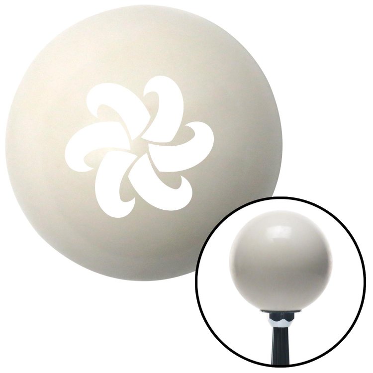 White Fan Blades Spinning American Shifter 30992 Ivory Shift Knob with 16mm x 1.5 Insert 