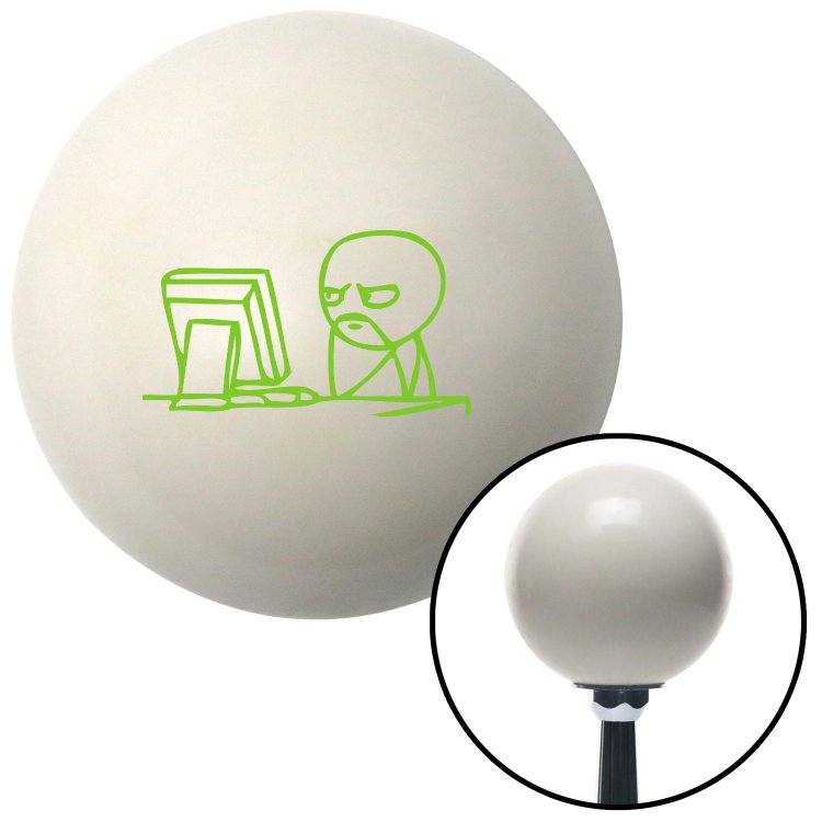 Green Soon Computer American Shifter 31787 Ivory Shift Knob with 16mm x 1.5 Insert 