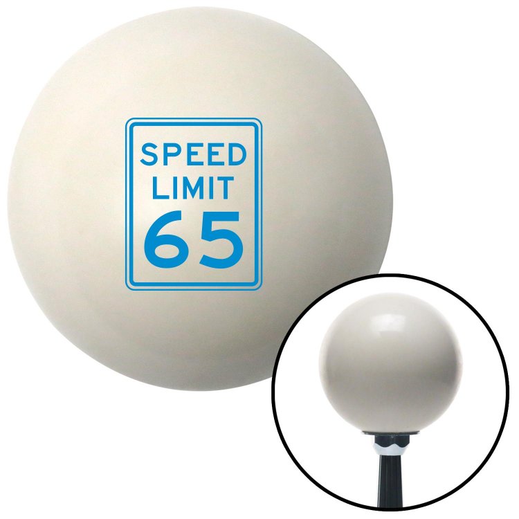 Blue Speed Limit 65 American Shifter 34180 Ivory Shift Knob with 16mm x 1.5 Insert 