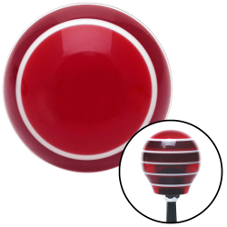 Red Super Stripe Custom Shift Knob - Part Number: ASCSN01002
