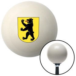 Berlin Bear on Yellow Crest Ivory Shift Knob w/ M16x1.5 Insert Shifter Auto - Part Number: ASCSNX56801