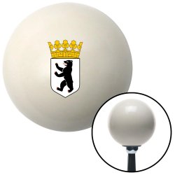 Berlin Coat of Arms Ivory Shift Knob w/ M16x1.5 Insert Shifter Auto Manual Brody - Part Number: ASCSNX56802