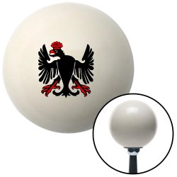 Black Eagle Coat of Arms Ivory Shift Knob w/ M16x1.5 Insert Shifter Auto Manual - Part Number: ASCSNX56803