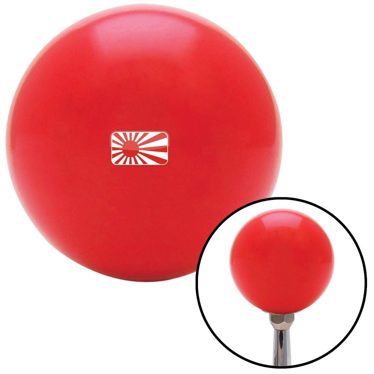 American Shifter 97334 Red Shift Knob with M16 x 1.5 Insert Rising Sun Rectangle 