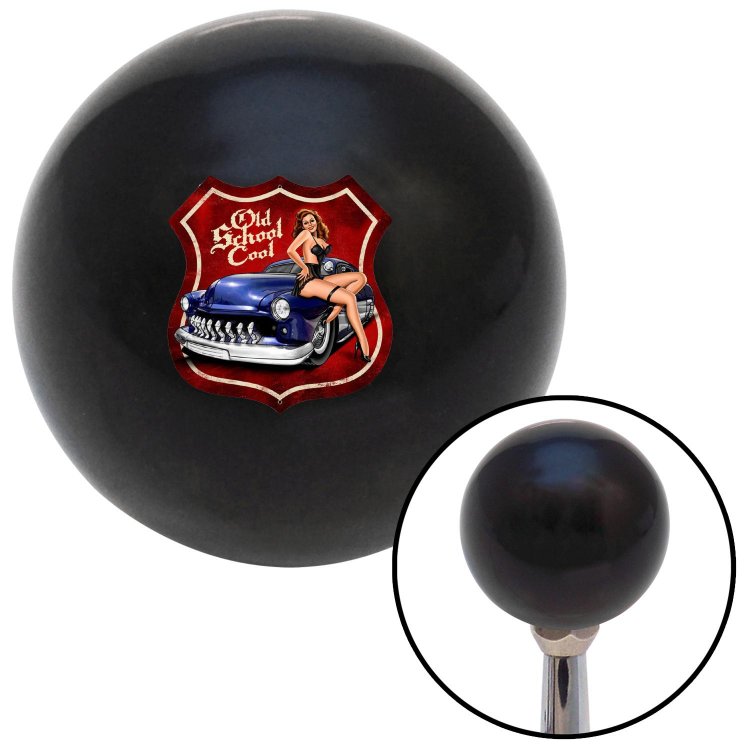 American Shifter 108121 Black Shift Knob with M16 x 1.5 Insert Red Wheel of Dharma