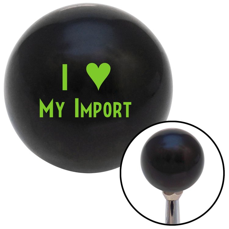 American Shifter 105697 Black Shift Knob with M16 x 1.5 Insert Green I 3 My Import 