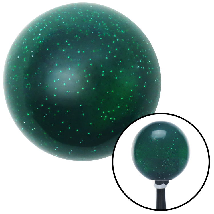 American Shifter 204912 Green Retro Metal Flake Shift Knob with M16 x 1.5 Insert White Scary Skull 