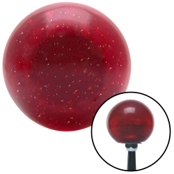 Red Old Skool Series Custom Shift Knob Translucent with Metal Flake - Part Number: ASCSN08008