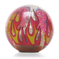 American Shifter 238004 Red Flame Metal Flake Shift Knob with M16 x 1.5 Insert Red Horn 