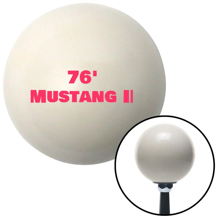 American Shifter 138790 Ivory Shift Knob with M16 x 1.5 Insert Pink 76 Mustang II