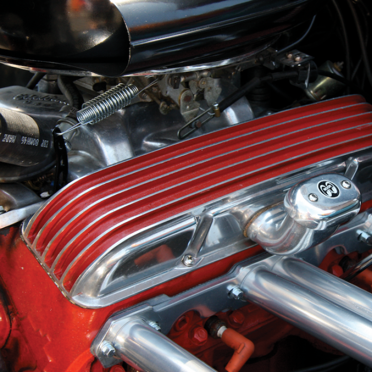 thumbnail image 2 of AMORACING Polished Aluminum Tall Valve Covers – Fit Chevy SBC 283-400 1958-1986 – Perimeter Bolt, Finned 2 of 2