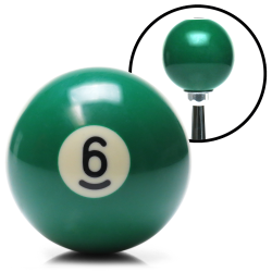6 Ball Billiard Pool Custom Shift Knob - Part Number: ASCSN03006