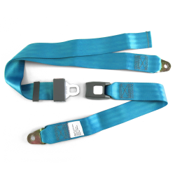 2pt Lap Electric Blue Safety Belt Standard Push Button Buckle Interior  - Each - Part Number: STBSB2LSBL