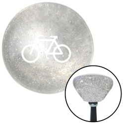 White Bicycle Clear Retro Metal Flake Shift Knob w/ M16x1.5 Insert Shifter Auto - Part Number: ASCSNX144374