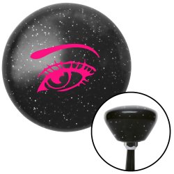 Pink Woman's Eye Black Retro Metal Flake Shift Knob w/ M16x1.5 Insert Shifter - Part Number: ASCSNX150075