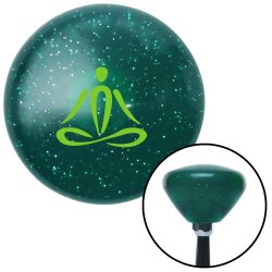 Green Meditation Symbol Green Retro Metal Flake Shift Knob w/ M16x1.5 Insert - Part Number: ASCSNX1528276