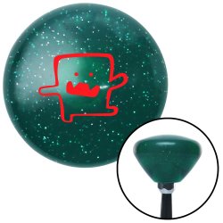 Red Domo Dancing Green Retro Metal Flake Shift Knob w/ M16x1.5 Insert Shifter - Part Number: ASCSNX1528295