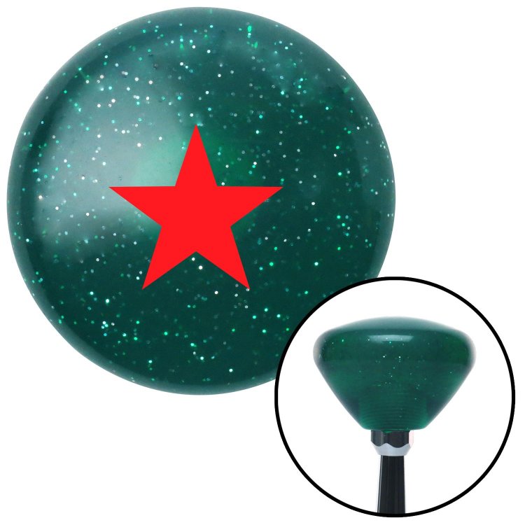 Red Officer 07 - Rear Admiral, Lower Half American Shifter 207286 Green Retro Metal Flake Shift Knob with M16 x 1.5 Insert