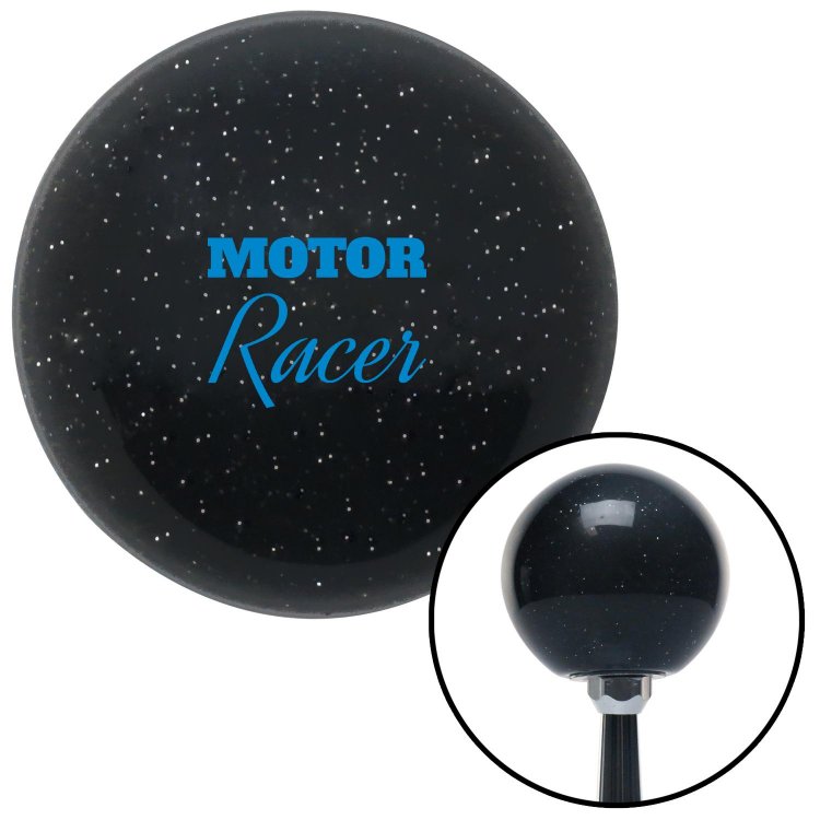 Blue Motor Racer Black Metal Flake Shift Knob with M16 x 1.5