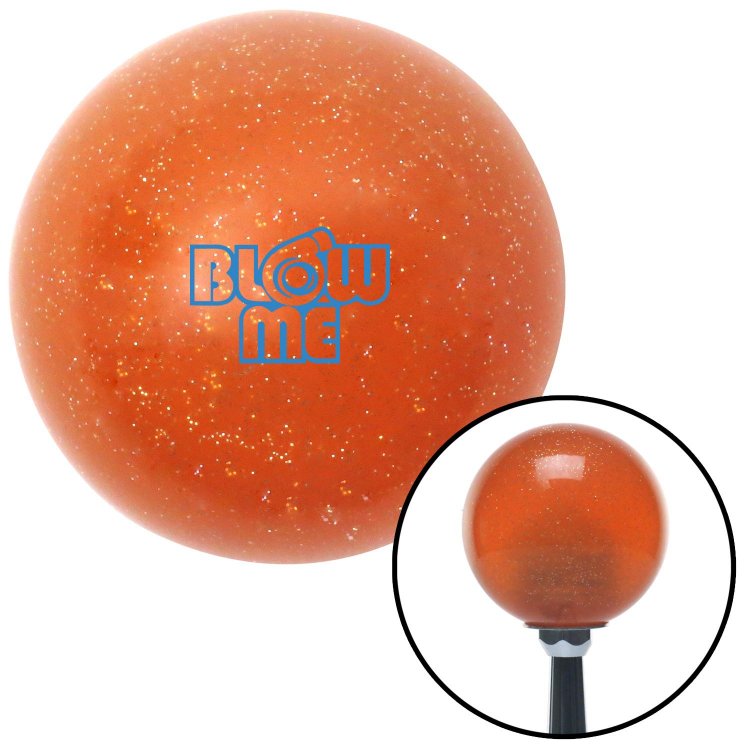 American Shifter 178719 Orange Retro Metal Flake Shift Knob with M16 x 1.5 Insert Orange Snowflake Filled in
