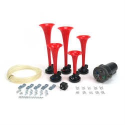 Southern Belle 5 Trumpet Southern Dixie Horn Kit with Compressor - Part Number: TRGH170