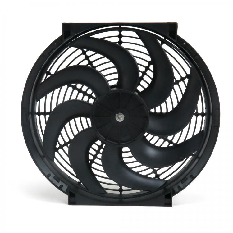 Cooling Systems 14 Universal Curved S Blade Electric Radiator Cooling Fan W Mount Kit Hot Rod