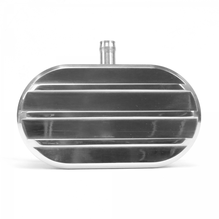 Automotive Black Finned Oval Aluminum Valve Cover Air Breather PCV