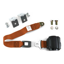 2pt Copper Retractable Standard Buckle Seat Belt w/ Anchor Mounting Kit - Part Number: STB2RS7653B