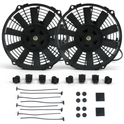 Two 9 Inch 835 fCFM Fans with Fan Ties - Part Number: ZIRZFB9DUAL