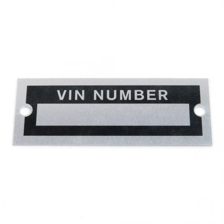 Vintage Parts 558490 Slick 32 White Stamped Aluminum European License Plate 