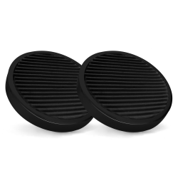 Billet Round Brake or Clutch Pedal Set - Black - Part Number: ASCPEDAC004BKP