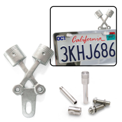 Piston Style Kit with License Plate Topper & Plate Bolts - Part Number: VPASKIT01
