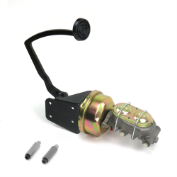 1932 Ford 8” Single Power Brake Pedal Kit ST Drum/Drum 3" Rubber Pad - Part Number: HEXPKA77D75