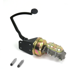 1932 Ford 8” Single Power Brake Pedal Kit VT Drum/Drum Small Black Oval Pad - Part Number: HEXPKA77D7A