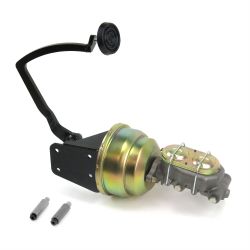 1932 Ford 8” Dual Power Brake Pedal Kit ST Drum/Drum 3" Rubber Pad - Part Number: HEXPKA77D7C