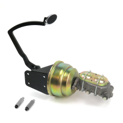 1932 Ford 8” Dual Power Brake Pedal Kit VT Drum/Drum Small Chrome Oval Pad - Part Number: HEXPKA77D7E