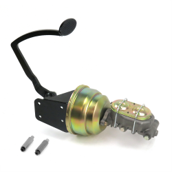 1932 Ford 8” Dual Power Brake Pedal Kit ST Disc/Disc 3" Rubber Pad - Part Number: HEXPKA77D60