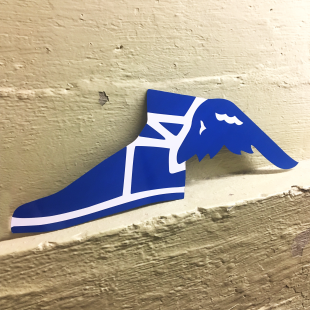 Goodyear Flying Shoe Metal Sign