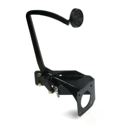 1935-1940 Ford Brake Pedal OEM Frame Mount Bracket Kit ST 3" Black Rubber Pad - Part Number: HEXPKA77E17