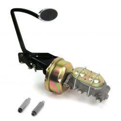 1935-1940 Ford OEM 8” Power Brake Pedal Kit XT Drum/Drum Large Chrome Oval Pad - Part Number: HEXPKA77E67