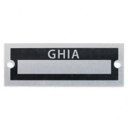 Blank Data Vin Plate - Ghia - Part Number: VPAVIN43