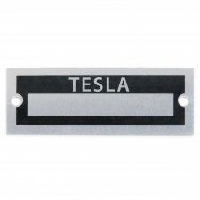Blank Data Vin Plate - Tesla - Part Number: VPAVIN95