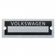 Blank Data Vin Plate - Volkswagen - Part Number: VPAVIN100