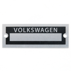 Blank Data Vin Plate - Volkswagen - Part Number: VPAVIN100